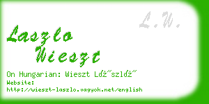 laszlo wieszt business card